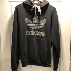 Adidas Snakeskin Logo Hoodie Black Large